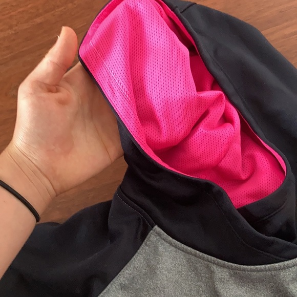 Nike hoodie, for child, grey/black/pink - Picture 4 of 6